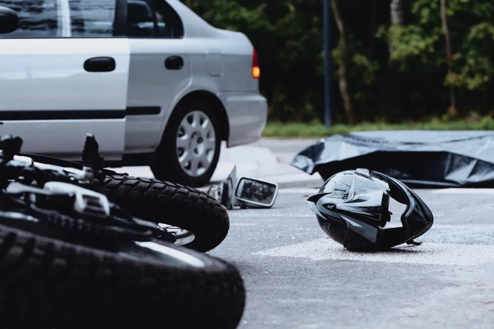 Photo of a motorcycle accident