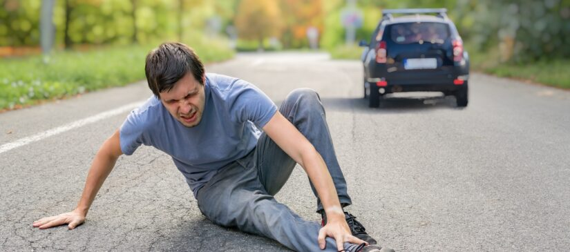 Photo of a Pedestrian Hit by a Car