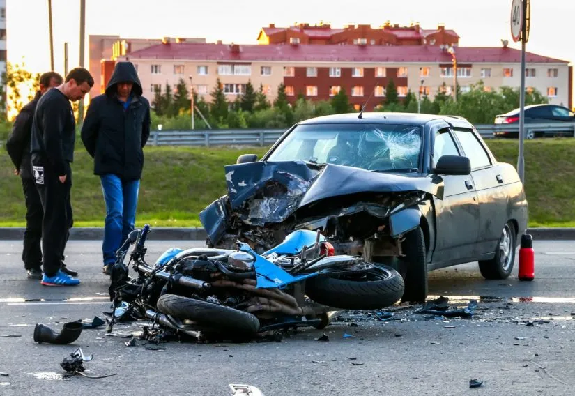 Photo of a motorcycle accident