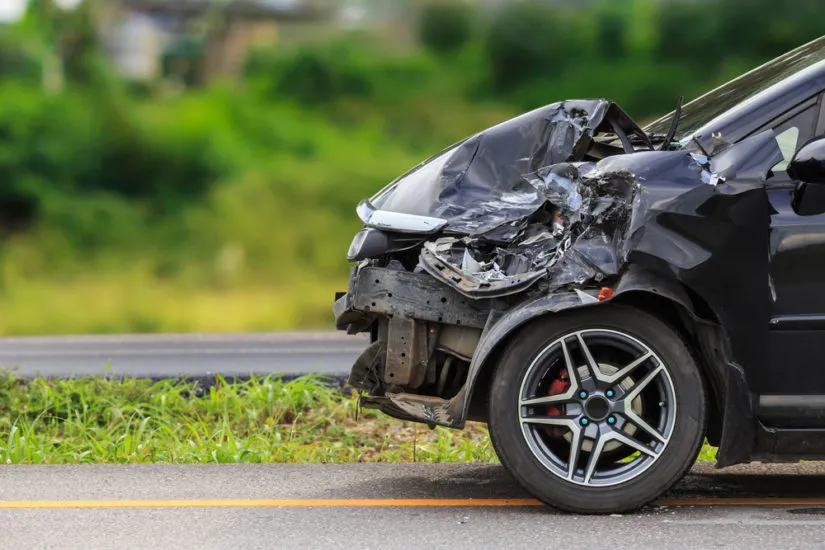 Photo of a Crashed Car