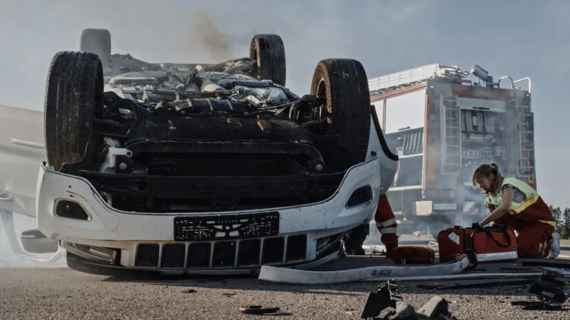 Photo of a Rolled-over Car-img