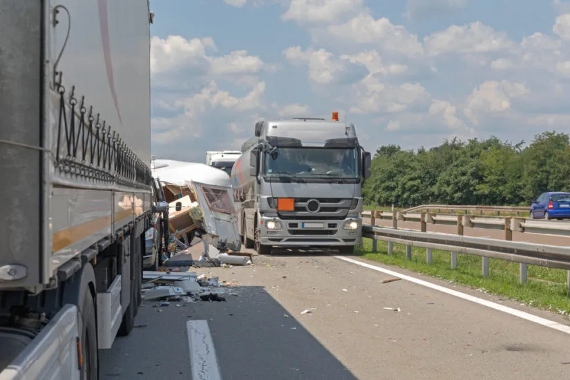 Big Truck Accident with a Lot of Damage