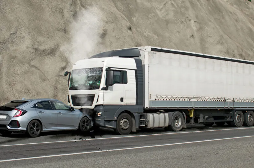 Photo of Frontal Impact Between a Car and Truck-img